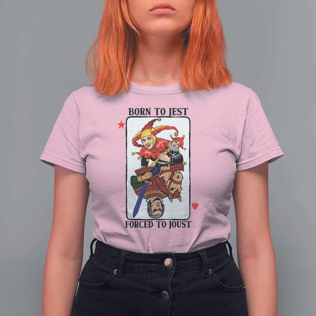 Funny Born To Jest Forced To Joust T Shirt For Women Medieval Renaissance Meme - Wonder Print Shop
