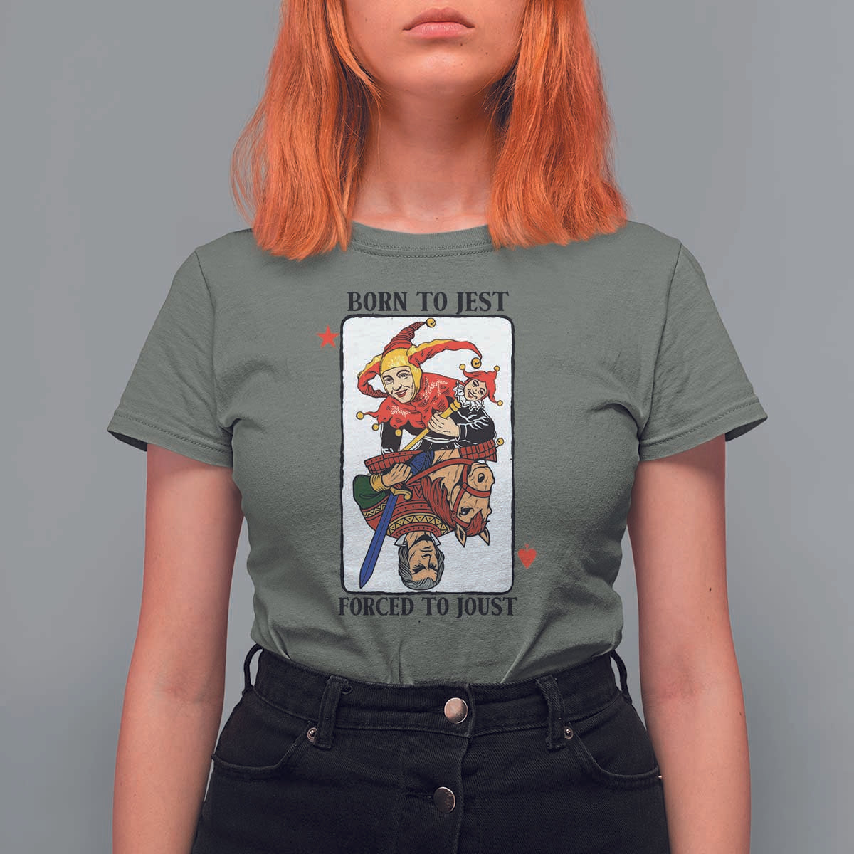 Funny Born To Jest Forced To Joust T Shirt For Women Medieval Renaissance Meme - Wonder Print Shop