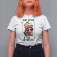 Funny Born To Jest Forced To Joust T Shirt For Women Medieval Renaissance Meme - Wonder Print Shop