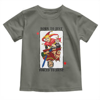 Funny Born To Jest Forced To Joust Toddler T Shirt Medieval Renaissance Meme - Wonder Print Shop