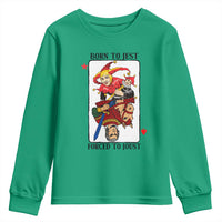Funny Born To Jest Forced To Joust Youth Sweatshirt Medieval Renaissance Meme - Wonder Print Shop