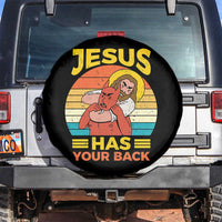 Funny Jesus Has Your Back Spare Tire Cover Jiu Jitsu Retro Christian - Wonder Print Shop