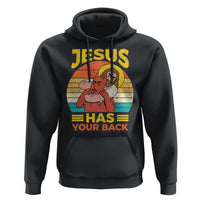 Funny Jesus Has Your Back Hoodie Jiu Jitsu Retro Christian - Wonder Print Shop
