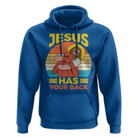 Funny Jesus Has Your Back Hoodie Jiu Jitsu Retro Christian - Wonder Print Shop