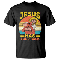 Funny Jesus Has Your Back T Shirt Jiu Jitsu Retro Christian - Wonder Print Shop