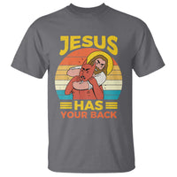 Funny Jesus Has Your Back T Shirt Jiu Jitsu Retro Christian - Wonder Print Shop