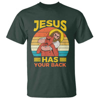 Funny Jesus Has Your Back T Shirt Jiu Jitsu Retro Christian - Wonder Print Shop