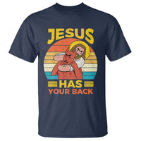 Funny Jesus Has Your Back T Shirt Jiu Jitsu Retro Christian - Wonder Print Shop