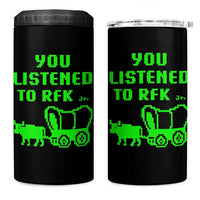 Funny You Listened To RFK Jr 4 in 1 Can Cooler Tumbler Oregon Trail Cow Wagon - Wonder Print Shop
