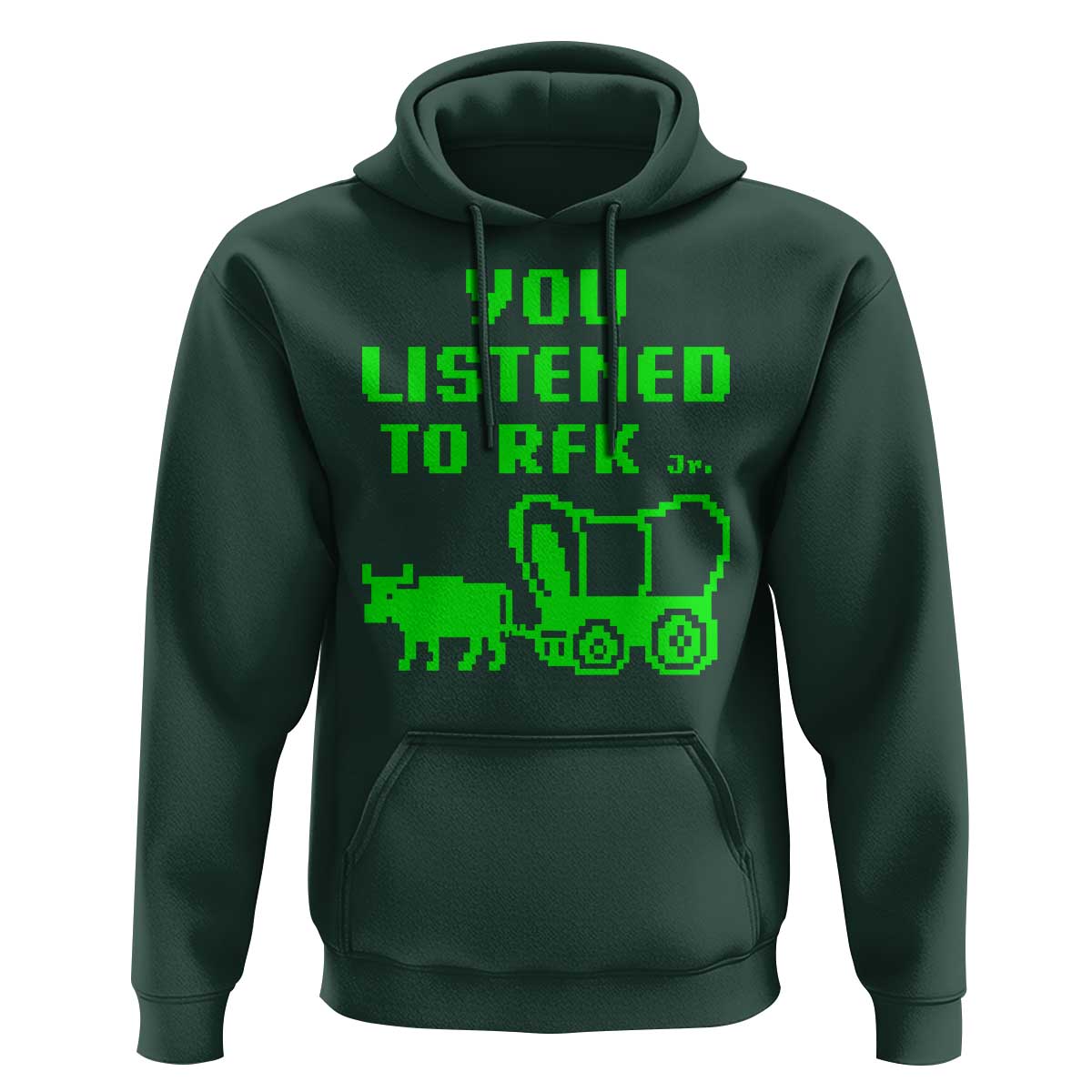 Funny You Listened To RFK Jr Hoodie Oregon Trail Cow Wagon - Wonder Print Shop