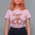 Christmas Coquette Pink Baubles Bow T Shirt For Women - Wonder Print Shop