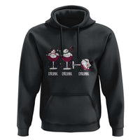 Funny Christmas Wine Hoodie Drink Drank Drunk Snowman Xmas