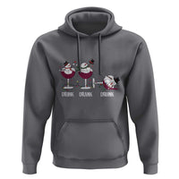 Funny Christmas Wine Hoodie Drink Drank Drunk Snowman Xmas