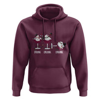 Funny Christmas Wine Hoodie Drink Drank Drunk Snowman Xmas
