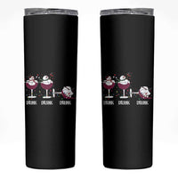 Funny Christmas Wine Skinny Tumbler Drink Drank Drunk Snowman Xmas - Wonder Print Shop