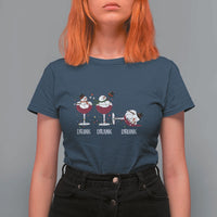 Funny Christmas Wine T Shirt For Women Drink Drank Drunk Snowman Xmas - Wonder Print Shop