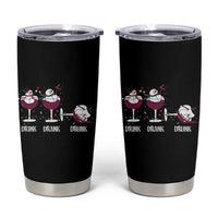 Funny Christmas Wine Tumbler Cup Drink Drank Drunk Snowman Xmas - Wonder Print Shop