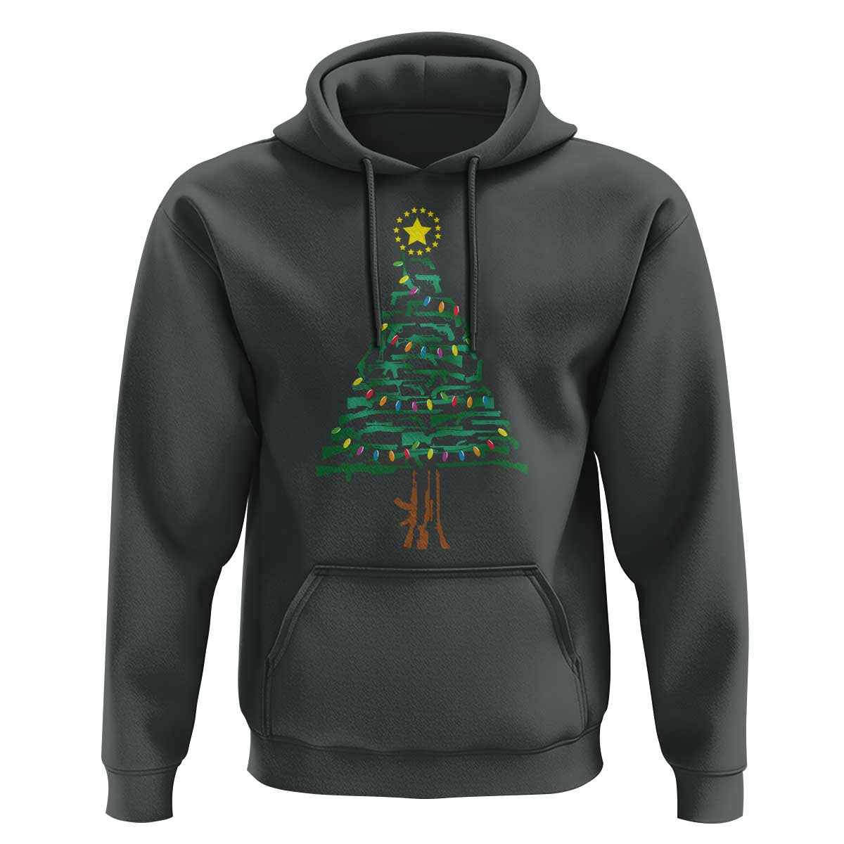 Christmas Gun Hoodie Xmas Tree 2nd Amendment Star