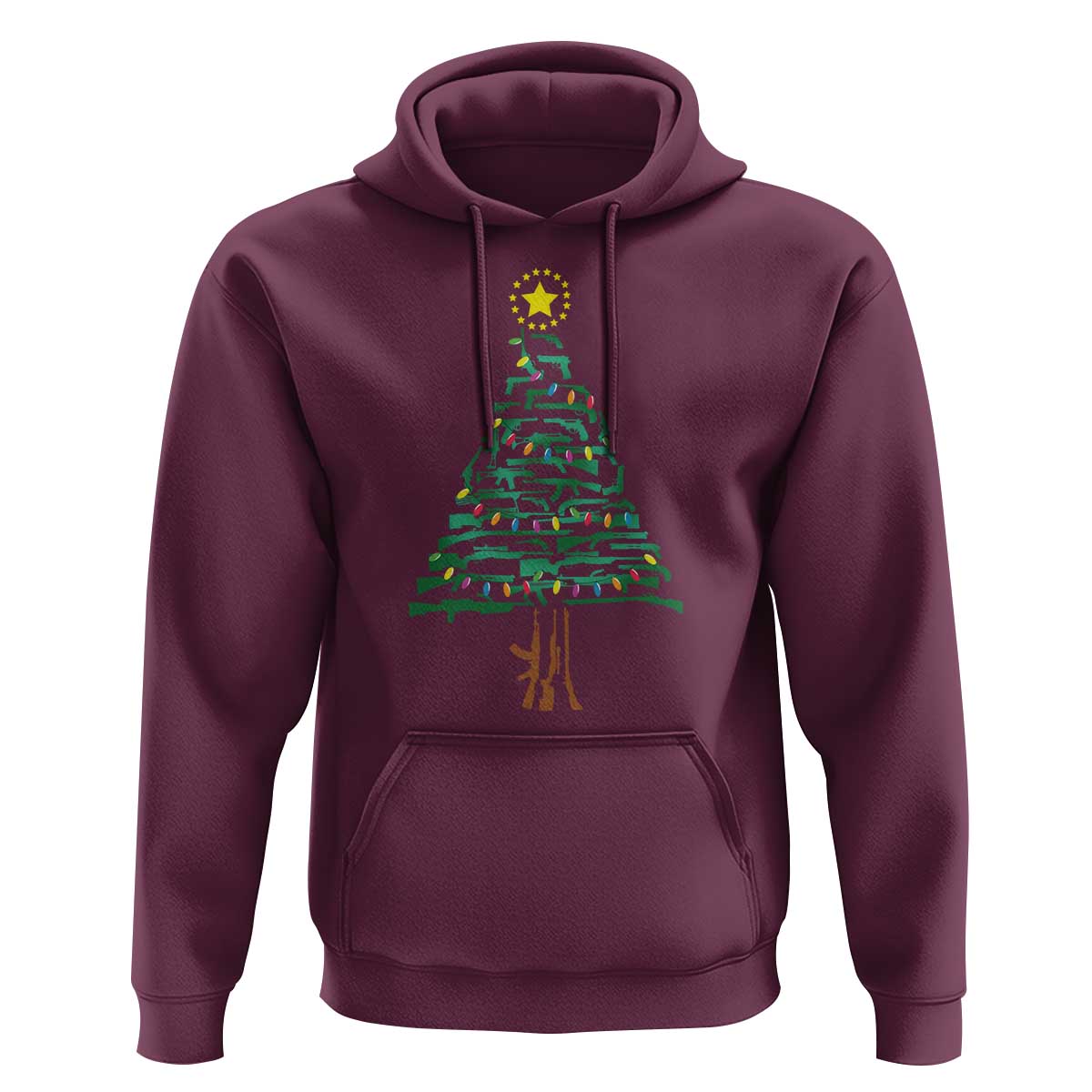 Christmas Gun Hoodie Xmas Tree 2nd Amendment Star