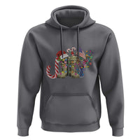 Christmas Veterans Hoodie Joy Candy Cane American Flag