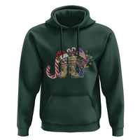 Christmas Veterans Hoodie Joy Candy Cane American Flag
