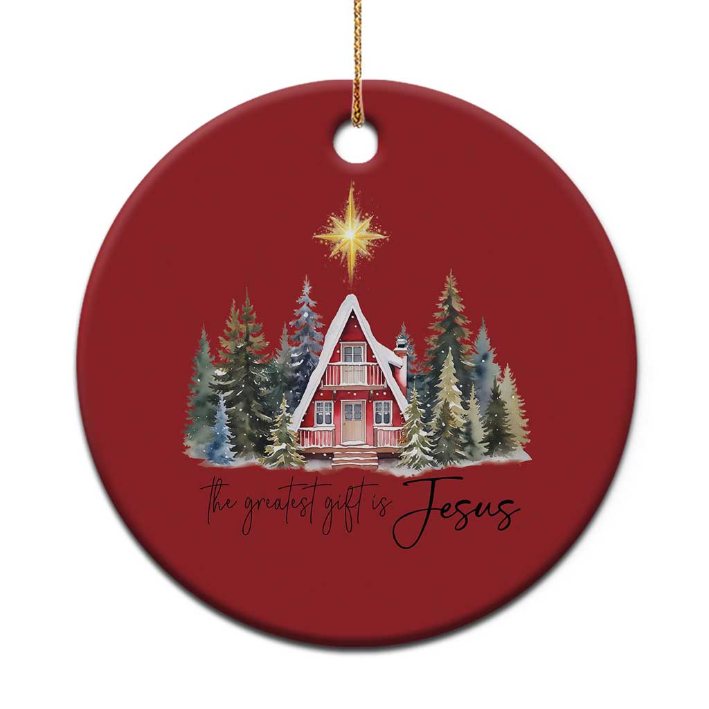 Christian Xmas Christmas Ornament The Greatest Gift Is Jesus Star Of Bethlehem - Wonder Print Shop