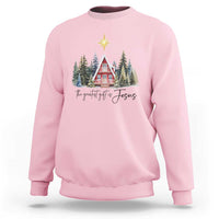 Christian Christmas Sweatshirt The Greatest Gift Is Jesus Star Of Bethlehem - Wonder Print Shop