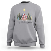 Christian Christmas Sweatshirt The Greatest Gift Is Jesus Star Of Bethlehem - Wonder Print Shop