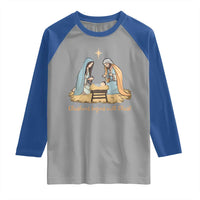 Christmas Begins With Christ Raglan Shirt Christian Christmas Nativity Scene - Wonder Print Shop