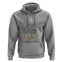 Funny Christmas Christian Faith Hoodie Joy To The World The Savior Is Born Xmas Tree