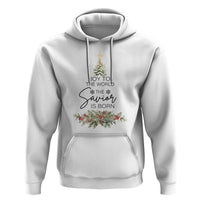 Funny Christmas Christian Faith Hoodie Joy To The World The Savior Is Born Xmas Tree