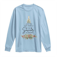 Funny Christmas Christian Faith Long Sleeve Shirt Joy To The World The Savior Is Born Xmas Tree