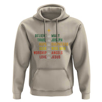 Christian Faith Hoodie Believe Like Mary Trust Like Joseph Hope Like Shepherds