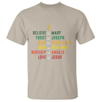 Christian Faith T Shirt Believe Like Mary Trust Like Joseph Hope Like Shepherds - Wonder Print Shop