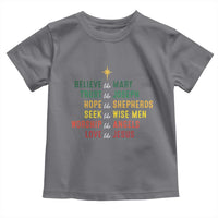 Christian Faith Toddler T Shirt Believe Like Mary Trust Like Joseph Hope Like Shepherds