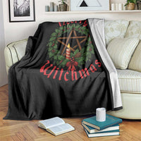 Nordic Christmas Throw Blanket Merry Witchmas Pagan Yule Xmas Wreath - Wonder Print Shop