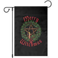 Nordic Christmas Garden Flag Merry Witchmas Pagan Yule Xmas Wreath - Wonder Print Shop