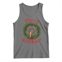 Nordic Christmas Tank Top Merry Witchmas Pagan Yule Xmas Wreath - Wonder Print Shop
