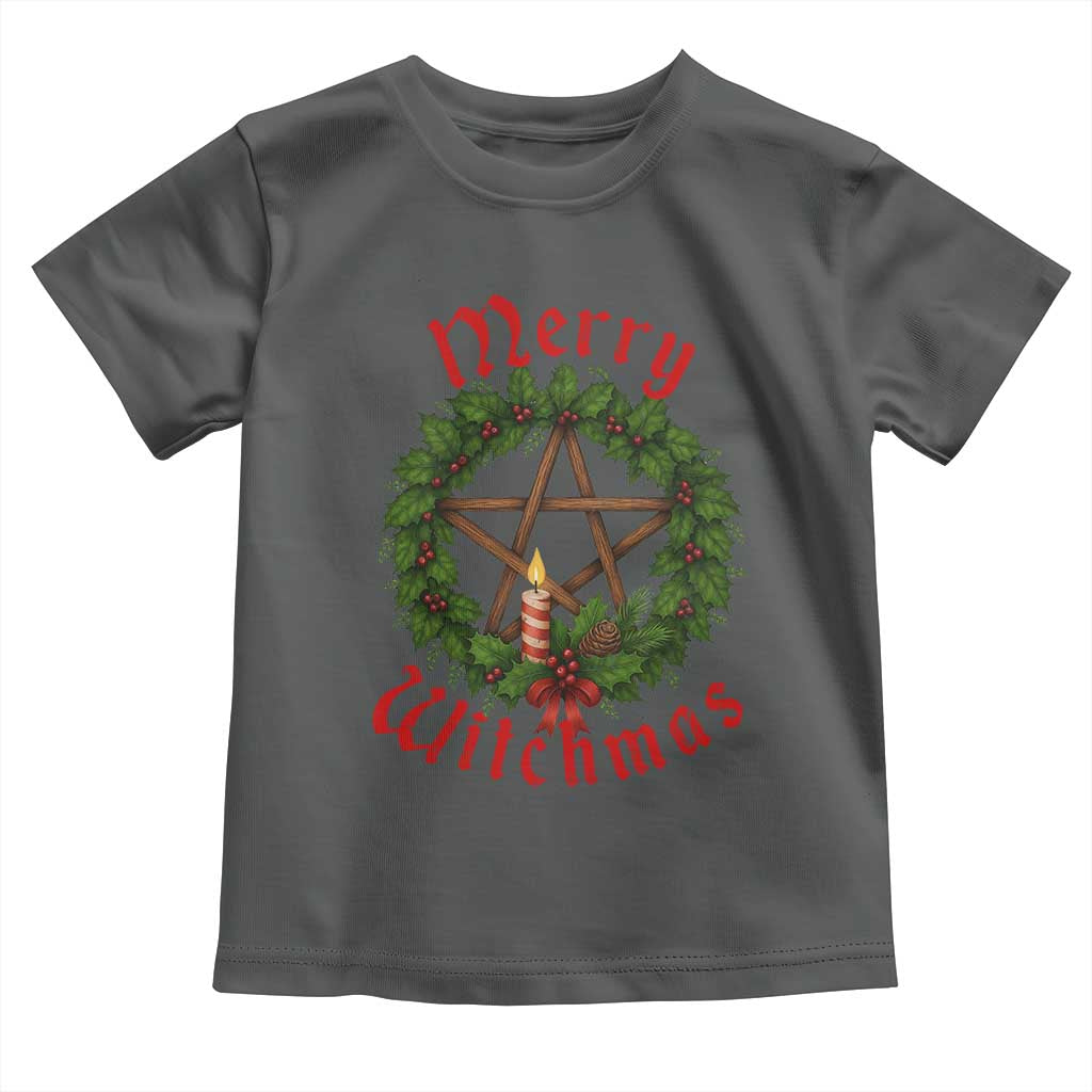 Nordic Christmas Toddler T Shirt Merry Witchmas Pagan Yule Xmas Wreath - Wonder Print Shop