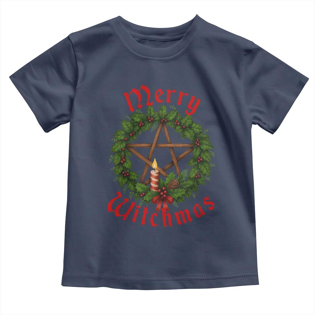 Nordic Christmas Toddler T Shirt Merry Witchmas Pagan Yule Xmas Wreath - Wonder Print Shop