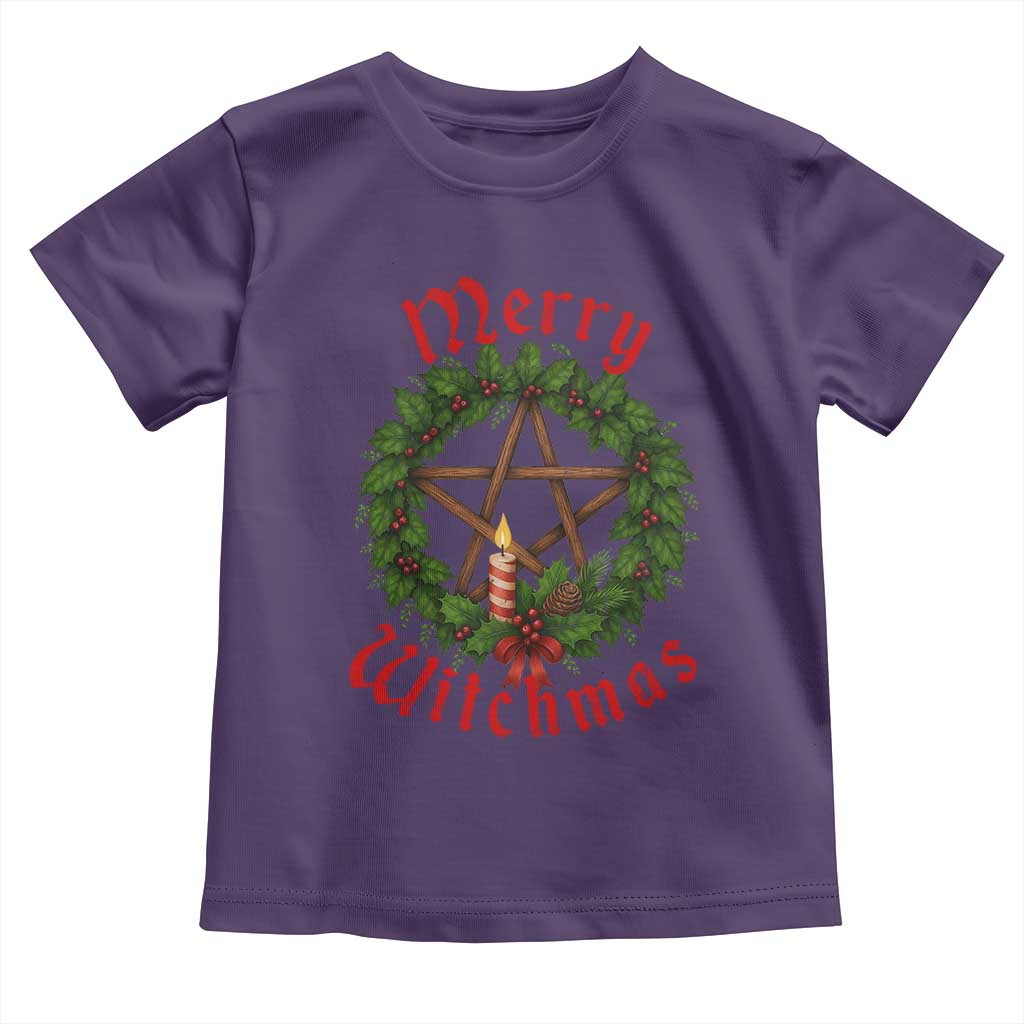 Nordic Christmas Toddler T Shirt Merry Witchmas Pagan Yule Xmas Wreath - Wonder Print Shop