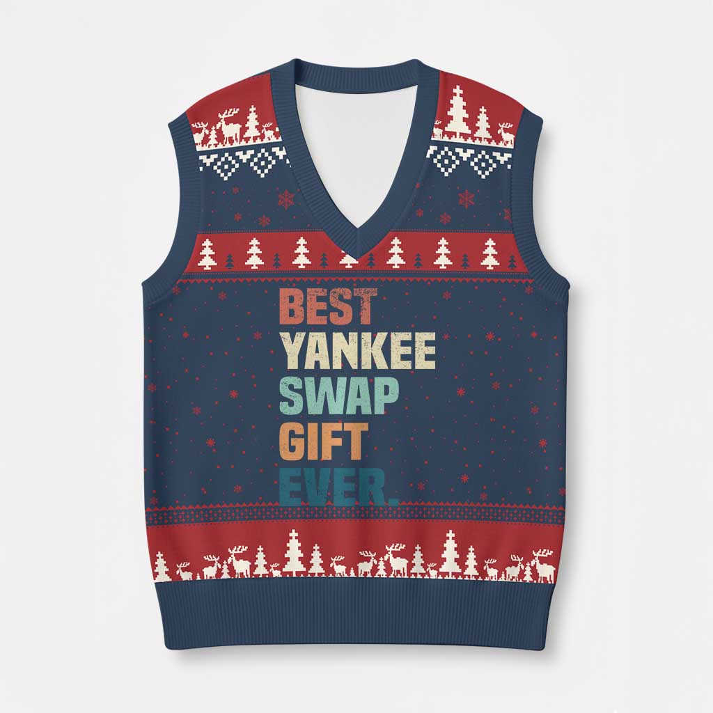 Funny Best Yankee Swap Gift Ever V-Neck Knit Sweater Vest Xmas Gift Exchange Game - Wonder Print Shop