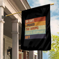 Oh Shit I Picked The Wrong White Elephant Gift Garden Flag Funny Christmas Gift Exchange Game - Wonder Print Shop