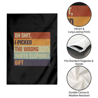 Oh Shit I Picked The Wrong White Elephant Gift Garden Flag Funny Christmas Gift Exchange Game - Wonder Print Shop
