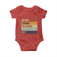 Oh Shit I Picked The Wrong White Elephant Gift Baby Onesie Funny Christmas Gift Exchange Game - Wonder Print Shop