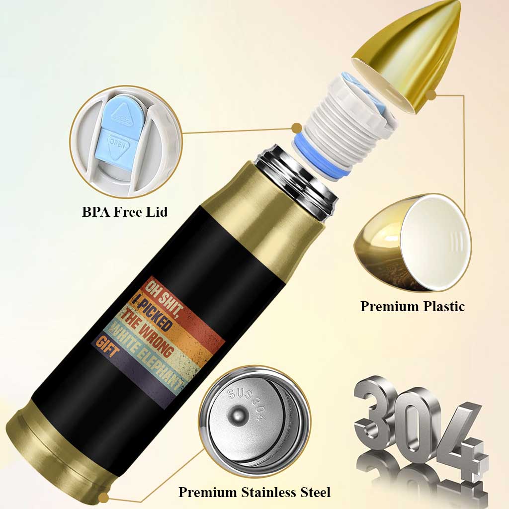 Oh Shit I Picked The Wrong White Elephant Gift Bullet Tumbler Funny Christmas Gift Exchange Game - Wonder Print Shop