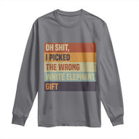 Oh Shit I Picked The Wrong White Elephant Gift Long Sleeve Shirt Funny Christmas Gift Exchange Game - Wonder Print Shop