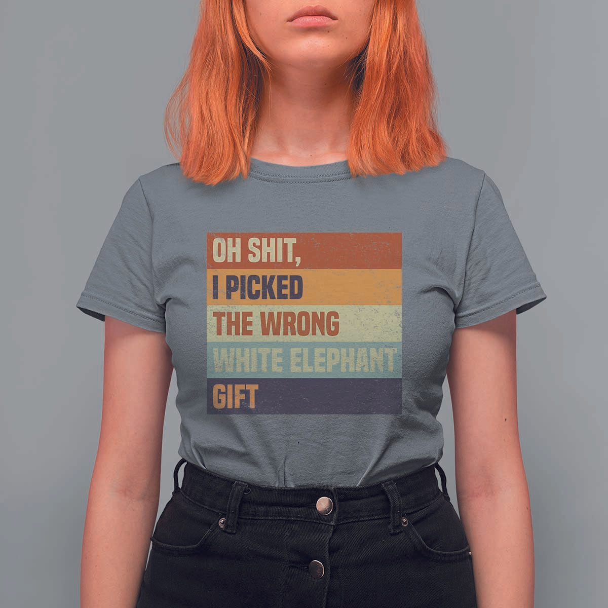 Oh Shit I Picked The Wrong White Elephant Gift T Shirt For Women Funny Christmas Gift Exchange Game - Wonder Print Shop