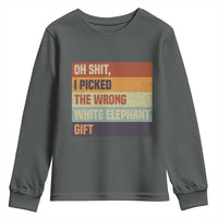Oh Shit I Picked The Wrong White Elephant Gift Youth Sweatshirt Funny Christmas Gift Exchange Game - Wonder Print Shop