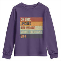 Oh Shit I Picked The Wrong White Elephant Gift Youth Sweatshirt Funny Christmas Gift Exchange Game - Wonder Print Shop